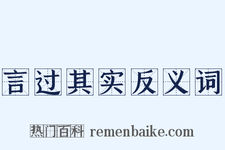 言过其实反义词是什么意思的图片